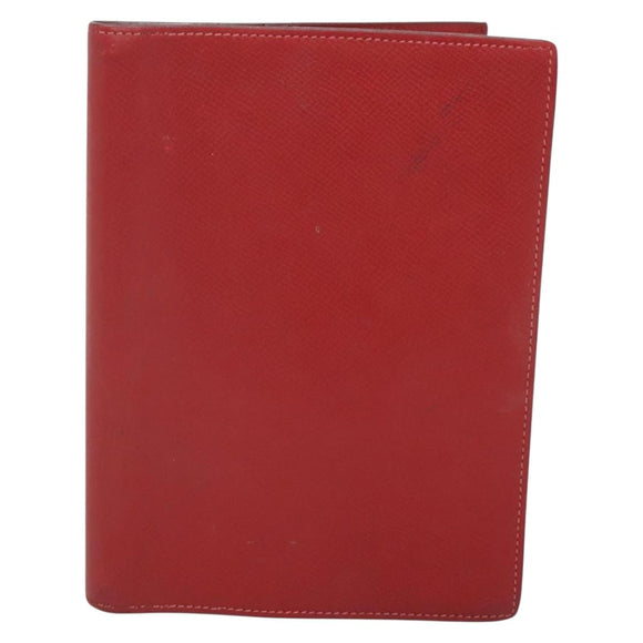 HERMES Agenda Day Planner Cover Leather Red Auth bs28777
