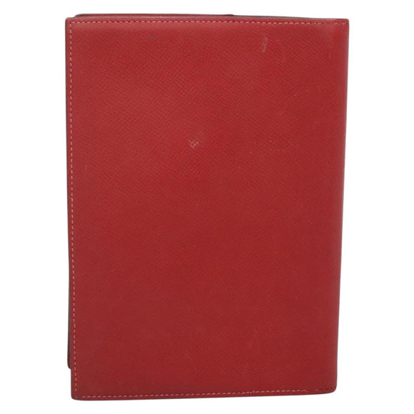 HERMES Agenda Day Planner Cover Leather Red Auth bs28777