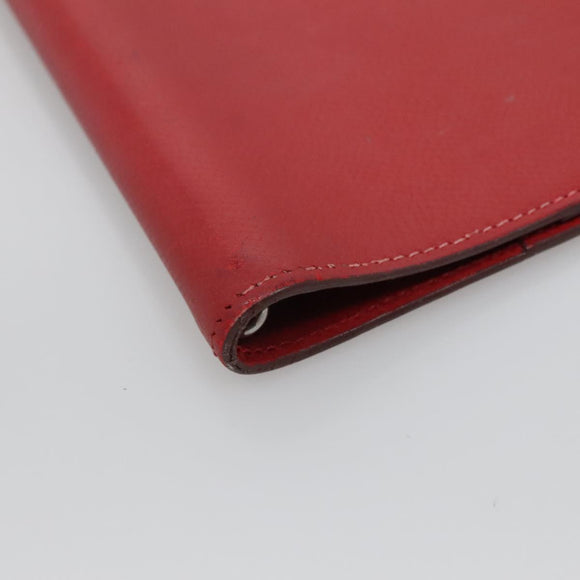 HERMES Agenda Day Planner Cover Leather Red Auth bs28777