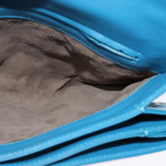 BOTTEGA VENETA INTRECCIATO Shoulder Bag Leather Blue Auth bs28779