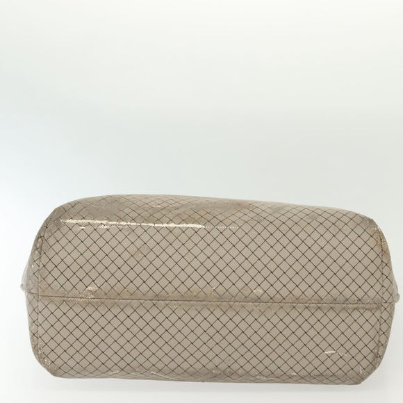 BOTTEGA VENETA Tote Bag PVC Leather Gray Auth bs28782