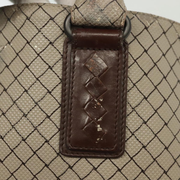 BOTTEGA VENETA Tote Bag PVC Leather Gray Auth bs28782