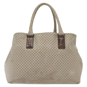 BOTTEGA VENETA Tote Bag PVC Leather Gray Auth bs28782 - 0