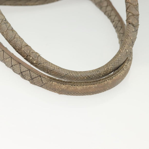 BOTTEGA VENETA Tote Bag PVC Leather Gray Auth bs28782