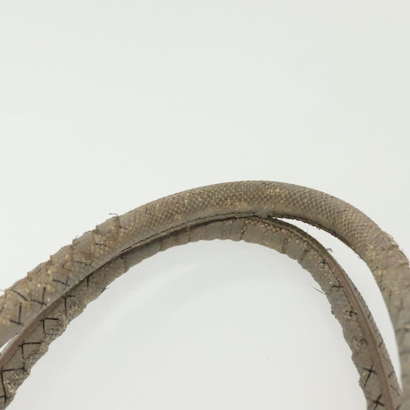 BOTTEGA VENETA Tote Bag PVC Leather Gray Auth bs28782