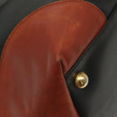 BOTTEGA VENETA Boston Bag Leather Black Brown gold Auth bs28783-10