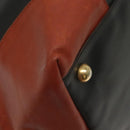 BOTTEGA VENETA Boston Bag Leather Black Brown gold Auth bs28783-12