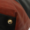 BOTTEGA VENETA Boston Bag Leather Black Brown gold Auth bs28783-13