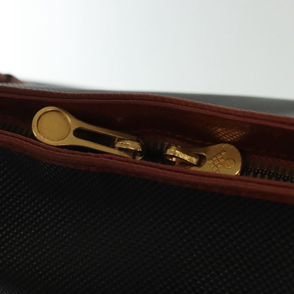 BOTTEGA VENETA Boston Bag Leather Black Brown gold Auth bs28783