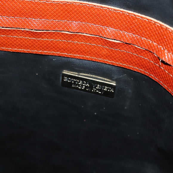 BOTTEGA VENETA Boston Bag Leather Black Brown gold Auth bs28783