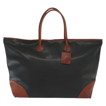 BOTTEGA VENETA Boston Bag Leather Black Brown gold Auth bs28783 - 0