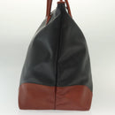 BOTTEGA VENETA Boston Bag Leather Black Brown gold Auth bs28783-5