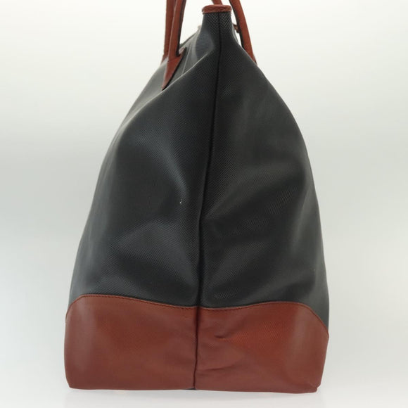 BOTTEGA VENETA Boston Bag Leather Black Brown gold Auth bs28783