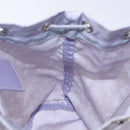 PRADA Purse Pouch Nylon Purple Silver Auth bs28790-18