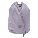 PRADA Purse Pouch Nylon Purple Silver Auth bs28790-13