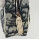 Christian Dior Trotter Canvas Pouch PVC Navy Silver Auth bs28793-8