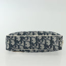 Christian Dior Trotter Canvas Pouch PVC Navy Silver Auth bs28793-6