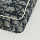Christian Dior Trotter Canvas Pouch PVC Navy Silver Auth bs28793-7