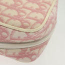 Christian Dior Trotter Canvas Pouch PVC Pink Silver Auth bs28794-15