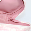 Christian Dior Trotter Canvas Pouch PVC Pink Silver Auth bs28794-22