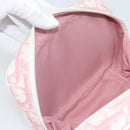 Christian Dior Trotter Canvas Pouch PVC Pink Silver Auth bs28794-23