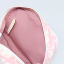 Christian Dior Trotter Canvas Pouch PVC Pink Silver Auth bs28794-24