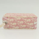 Christian Dior Trotter Canvas Pouch PVC Pink Silver Auth bs28794-4