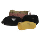 PRADA Pouch Nylon 4Set Black Pink yellow Auth bs28799-1