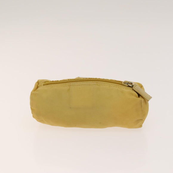 PRADA Pouch Nylon 4Set Black Pink yellow Auth bs28799