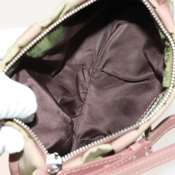 PRADA Pouch Nylon 4Set Black Pink yellow Auth bs28799