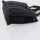 HERMES Tote Bag Canvas 2 Set Black Auth bs28801-12