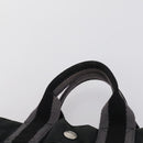 HERMES Tote Bag Canvas 2 Set Black Auth bs28801-14