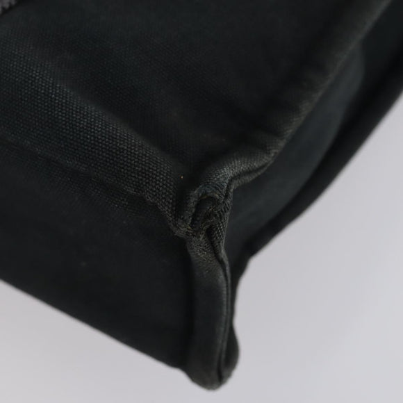 HERMES Tote Bag Canvas 2 Set Black Auth bs28801