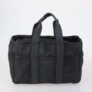 HERMES Tote Bag Canvas 2 Set Black Auth bs28801-2