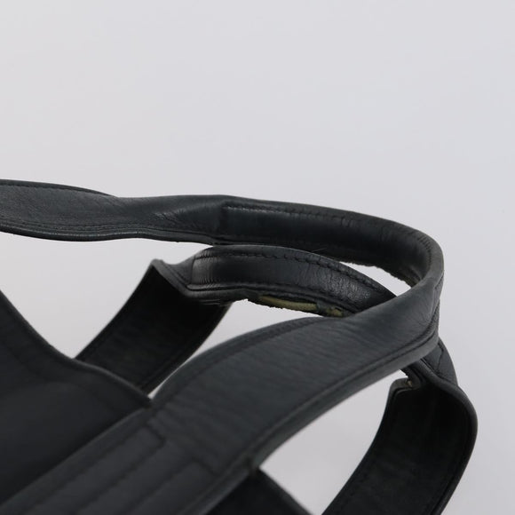 HERMES Tote Bag Canvas 2 Set Black Auth bs28801