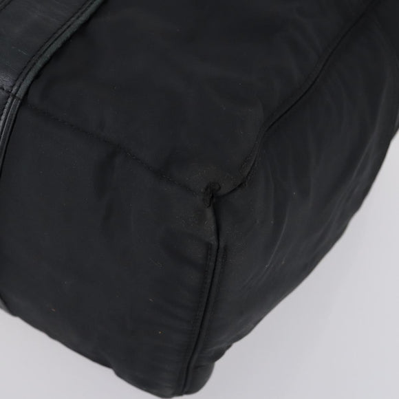 HERMES Tote Bag Canvas 2 Set Black Auth bs28801