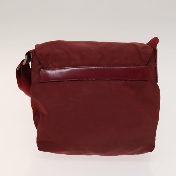 PRADA Bag Nylon 4Set Black Green Bordeaux Auth bs28803