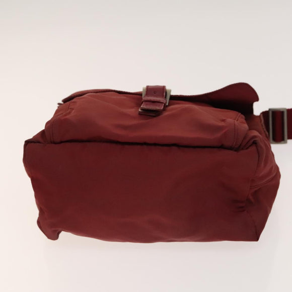 PRADA Bag Nylon 4Set Black Green Bordeaux Auth bs28803