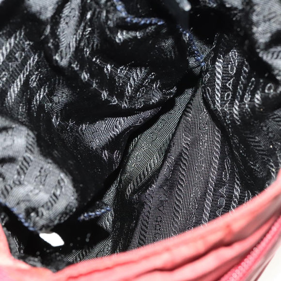 PRADA Bag Nylon 4Set Black Green Bordeaux Auth bs28803