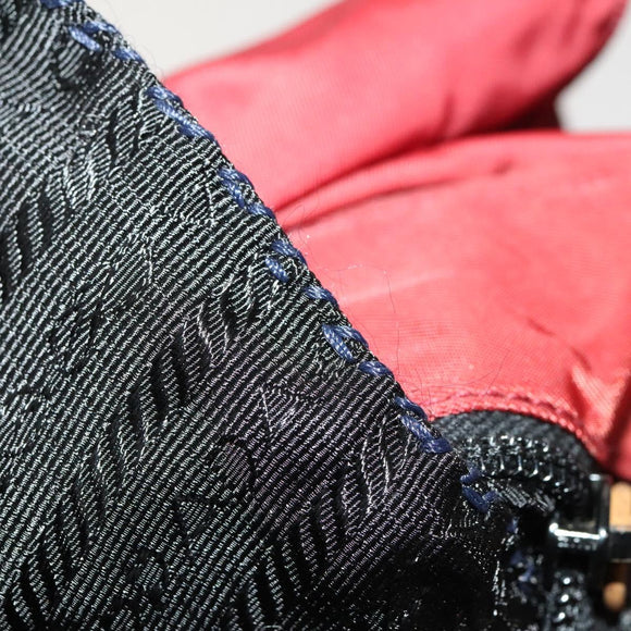 PRADA Bag Nylon 4Set Black Green Bordeaux Auth bs28803