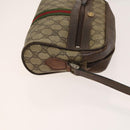 GUCCI GG Canvas Supreme Web Sherry Line Bag Leather PVC 3 Set Beige Auth bs28804-17