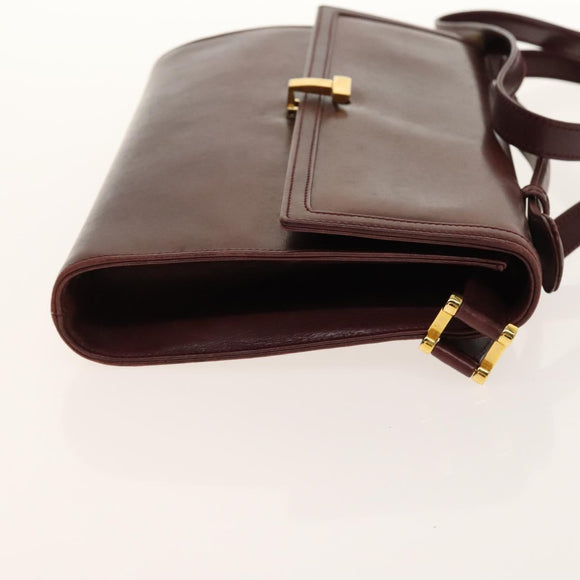 Salvatore Ferragamo Cartier Gancini Bag Leather 3Set Black Bordeaux Auth bs28805