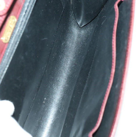 Salvatore Ferragamo Cartier Gancini Bag Leather 3Set Black Bordeaux Auth bs28805