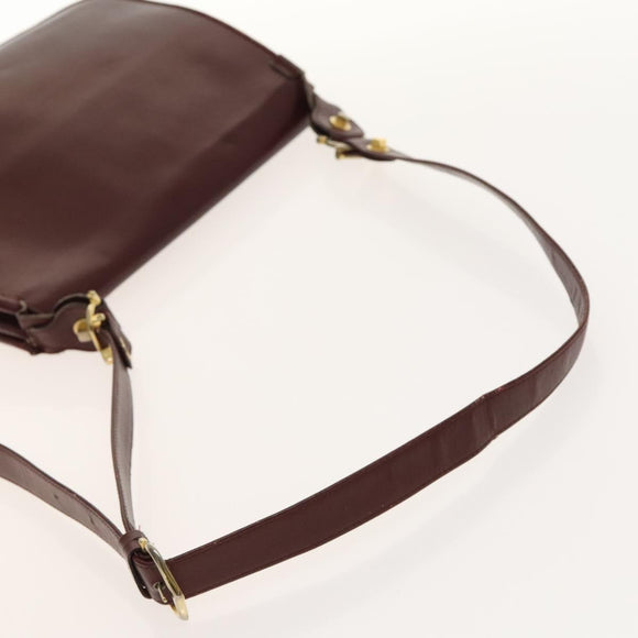 Salvatore Ferragamo Cartier Gancini Bag Leather 3Set Black Bordeaux Auth bs28805