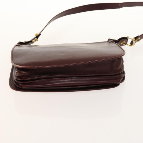 Salvatore Ferragamo Cartier Gancini Bag Leather 3Set Black Bordeaux Auth bs28805