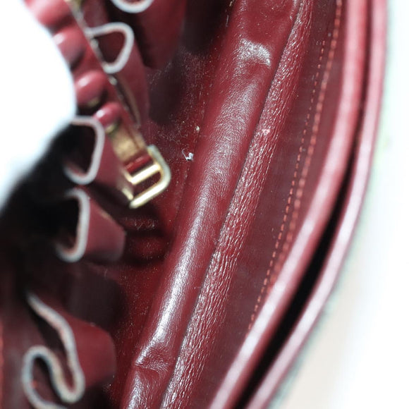 Salvatore Ferragamo Cartier Gancini Bag Leather 3Set Black Bordeaux Auth bs28805