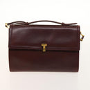 Salvatore Ferragamo Cartier Gancini Bag Leather 3Set Black Bordeaux Auth bs28805-8