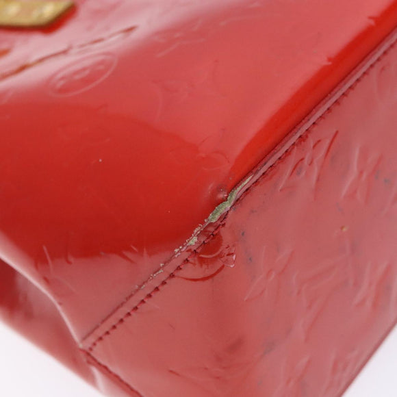 LOUIS VUITTON Monogram Vernis Reade PM Hand Bag Red Rouge M91088 LV Auth bs28806