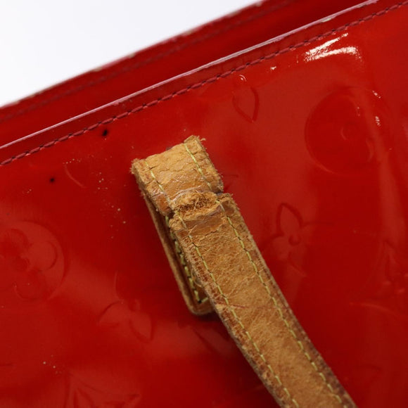 LOUIS VUITTON Monogram Vernis Reade PM Hand Bag Red Rouge M91088 LV Auth bs28806