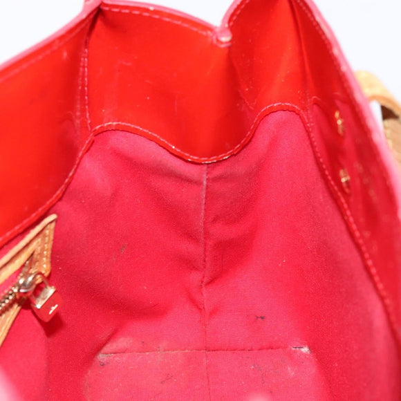 LOUIS VUITTON Monogram Vernis Reade PM Hand Bag Red Rouge M91088 LV Auth bs28806